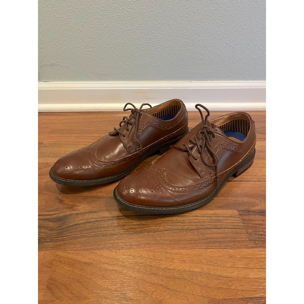 David Stone Wingtip Oxford Brown Dress Shoes Loafers Mens Sz 10 Classic Academia